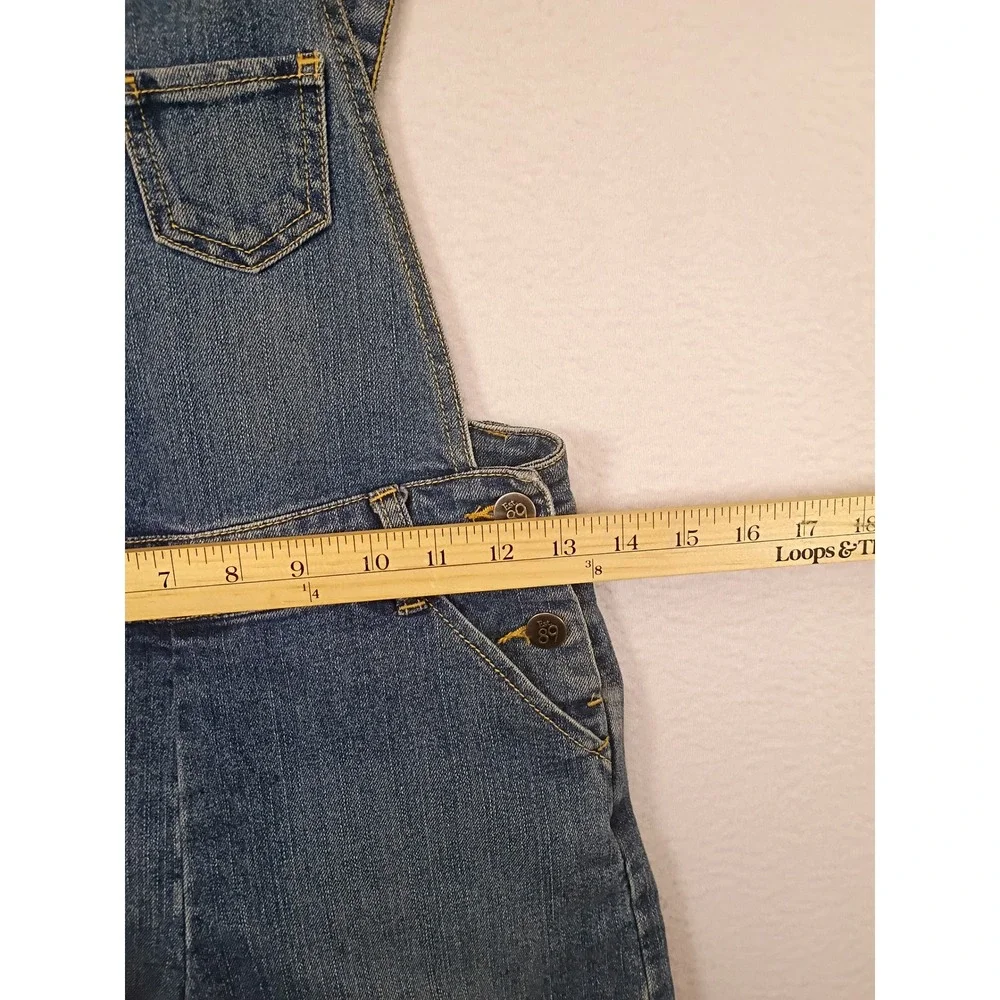 Kidcore The Childrens Place Girls 12 Blue Denim Heart Embroidered Short Overalls